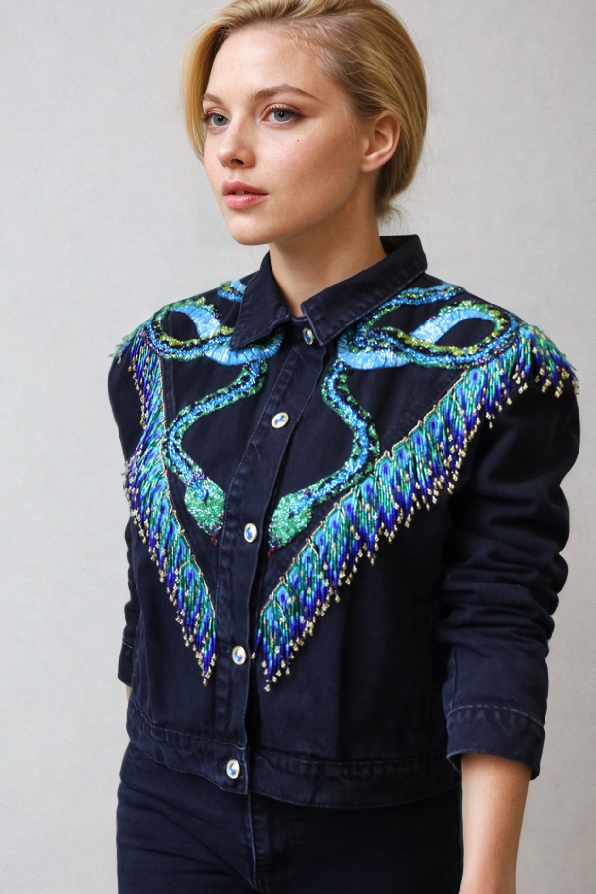 Double Snake Fringed Jacket