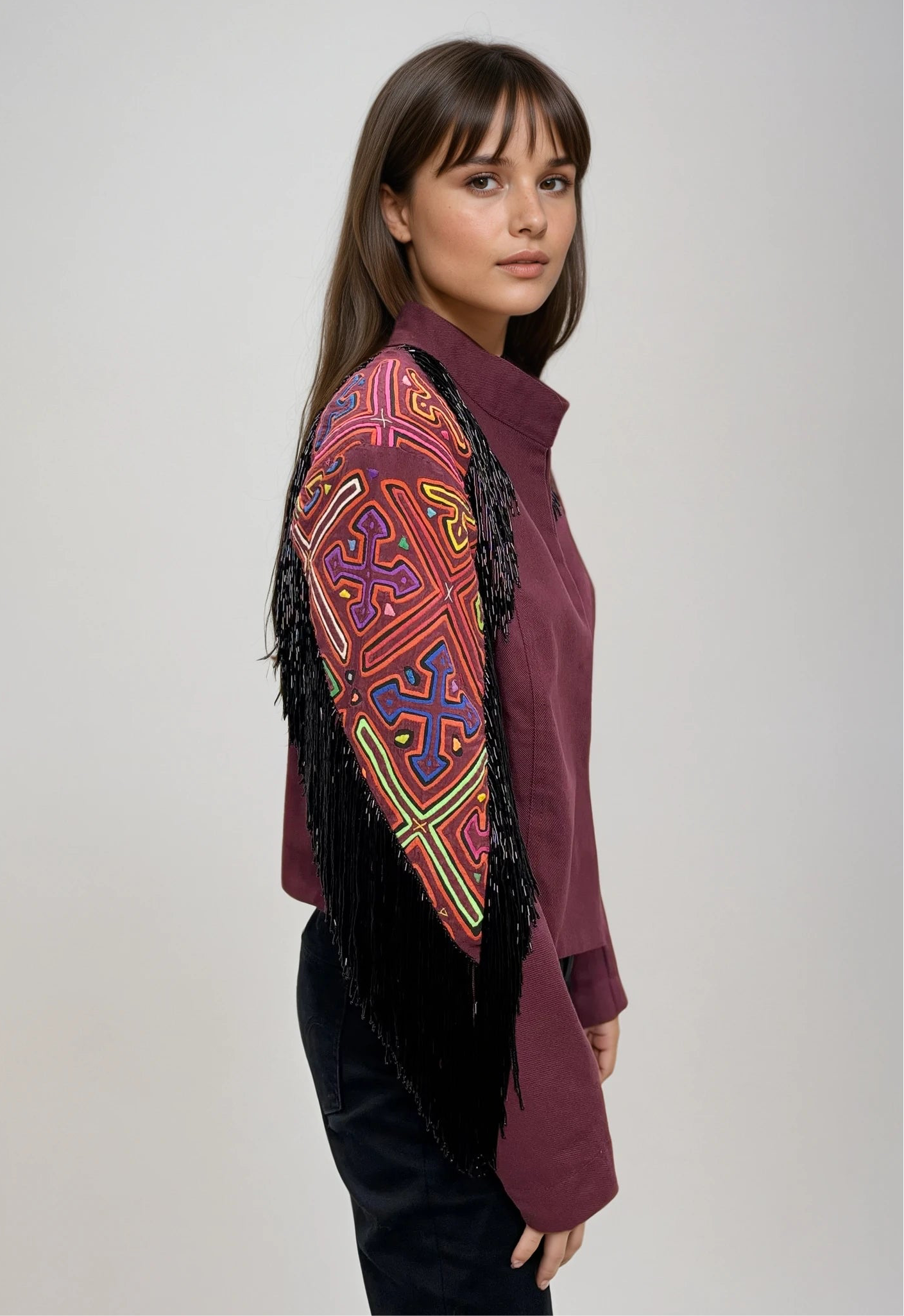 Burgundy Mola jacket