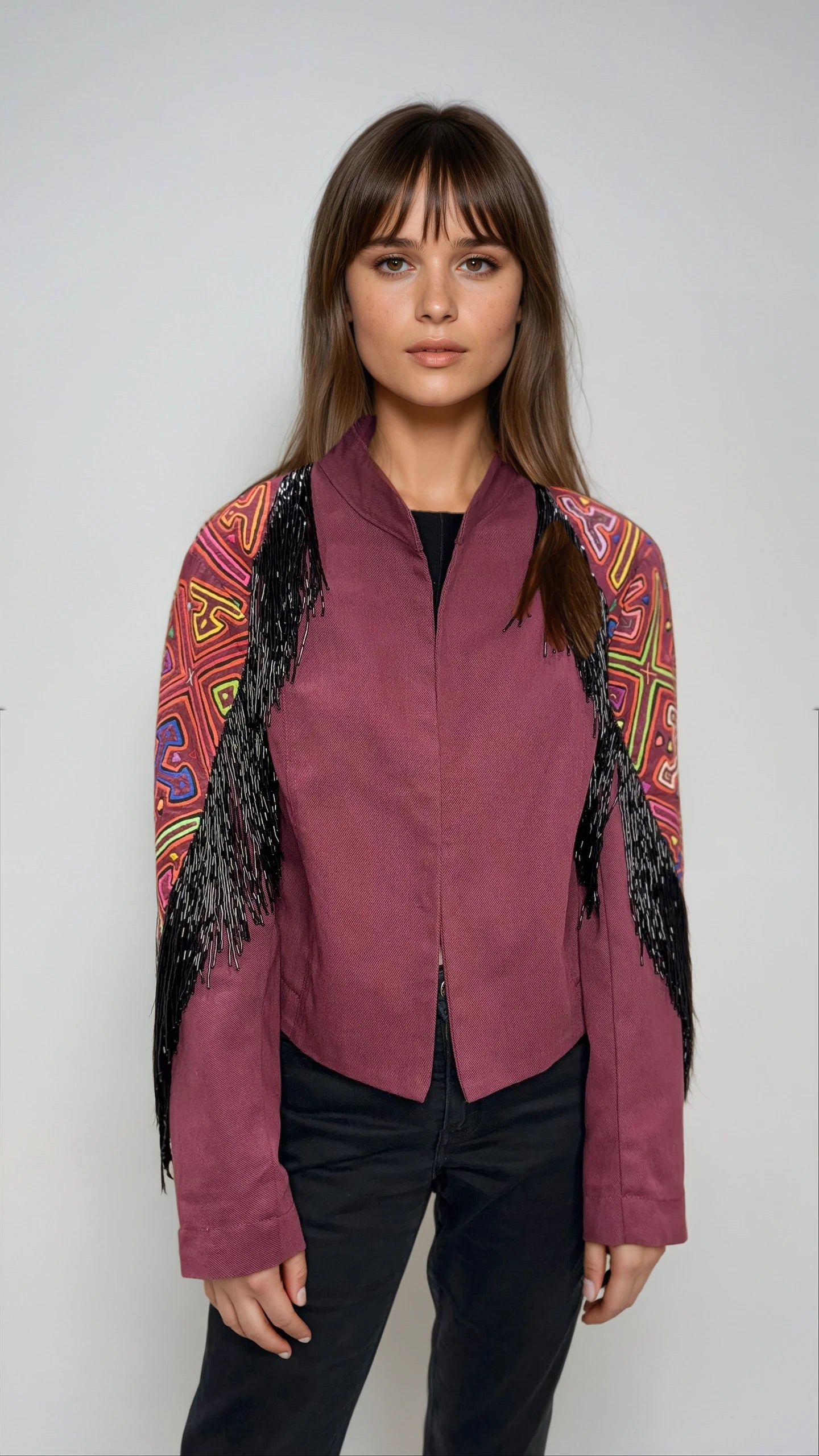 Burgundy Mola jacket