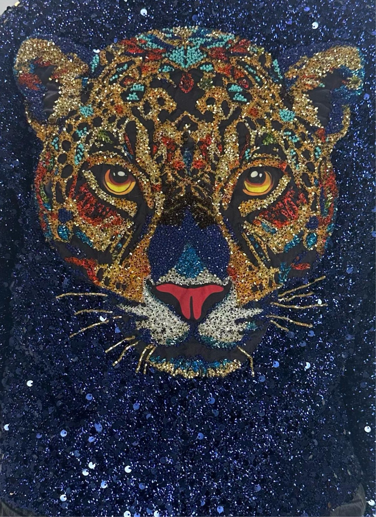 Royal Blue Sequin Jaguar jacket